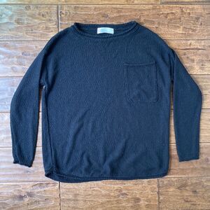 Free People Beach Karina Sweater Black XS Oversized Comfy